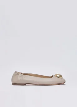 Ballerine in pelle con logo