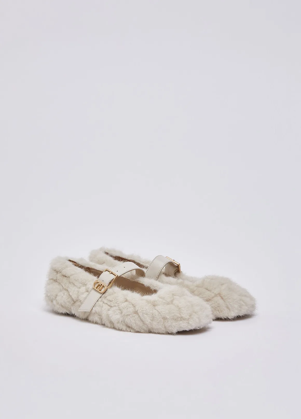 Ballerine in pelliccia sintetica