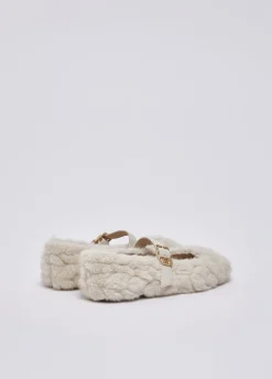 Ballerine in pelliccia sintetica