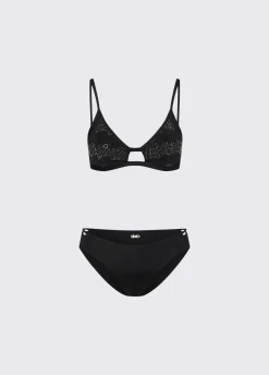 Bikini top e slip con strass