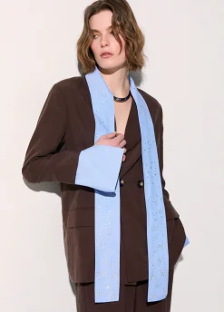 Blazer con sciarpa gioiello
