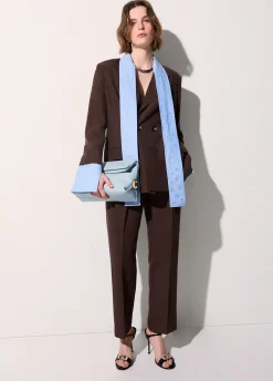 Blazer con sciarpa gioiello