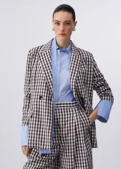 Blazer con sciarpa gioiello