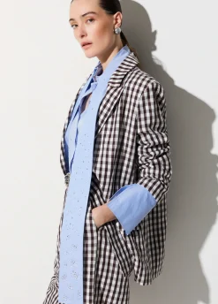 Blazer con sciarpa gioiello