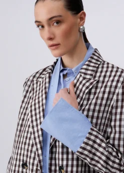 Blazer con sciarpa gioiello