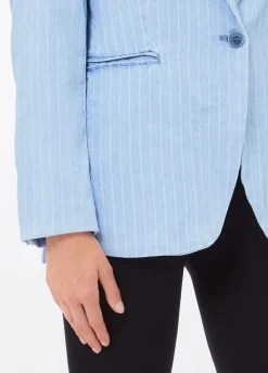 Blazer in denim gessato