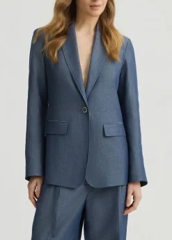 Blazer in misto lino