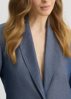 Blazer in misto lino