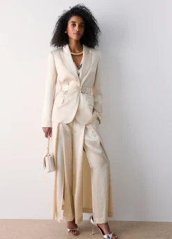 Blazer in raso con cintura
