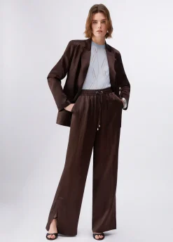 Blazer in raso con cintura