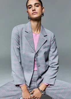 Blazer in tessuto check
