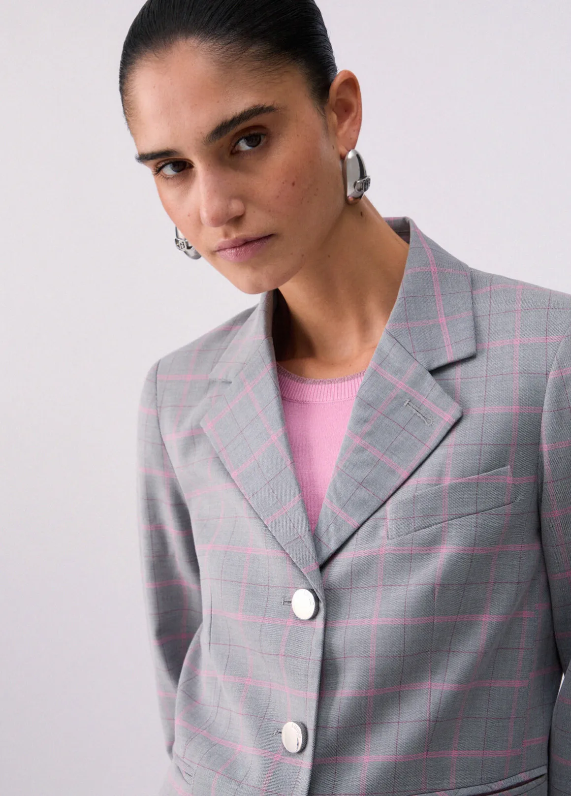 Blazer in tessuto check