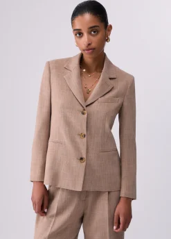 Blazer in tessuto mélange