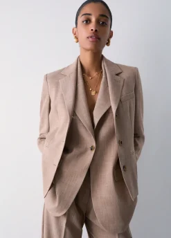 Blazer in tessuto mélange
