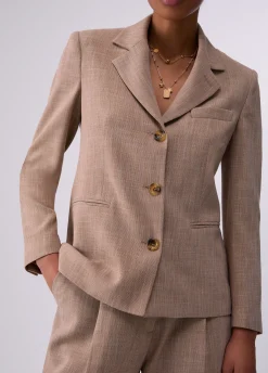 Blazer in tessuto mélange