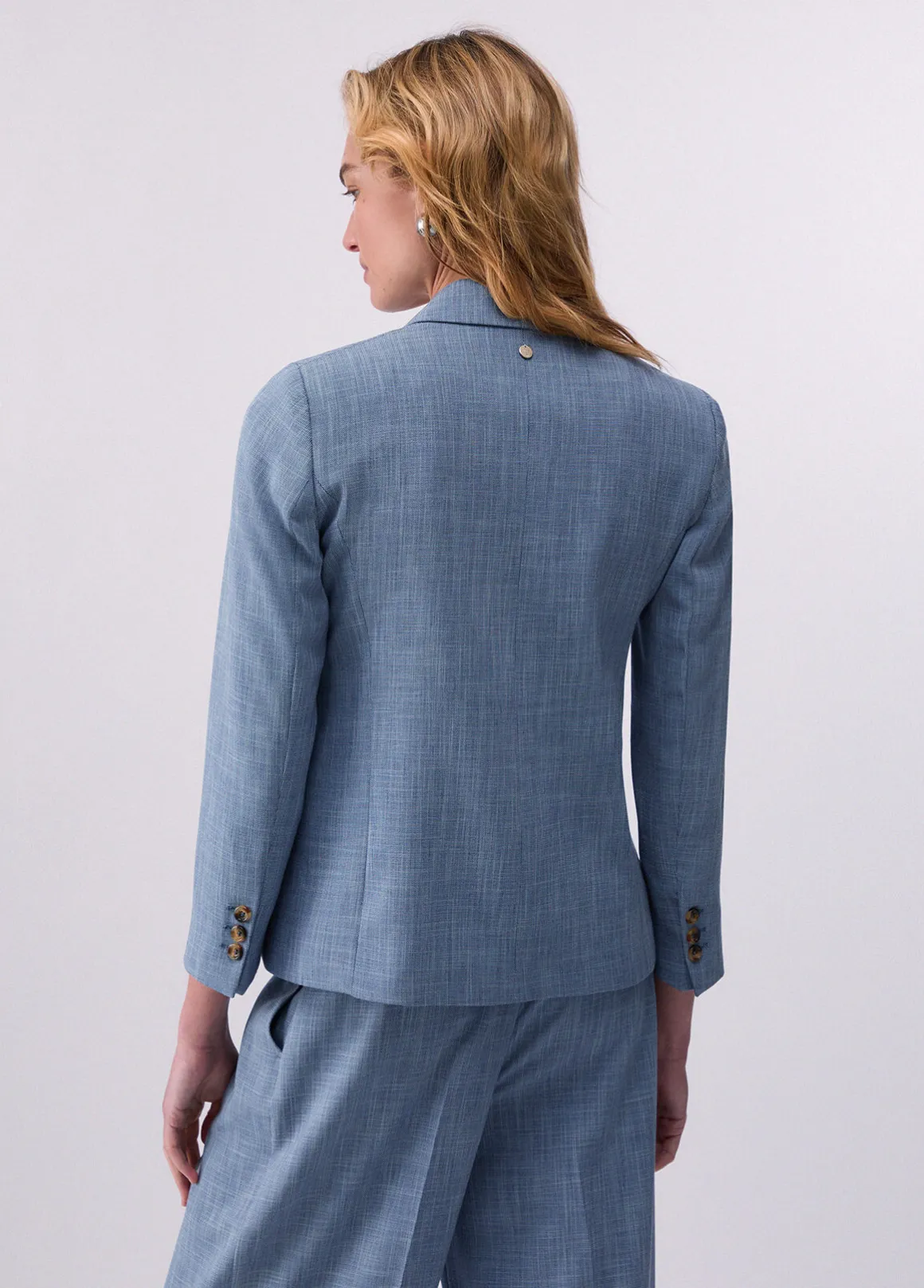 Blazer in tessuto mélange