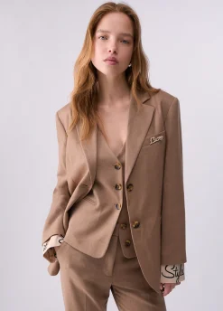 Blazer in tessuto resca