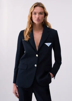 Blazer regular fit con pochette