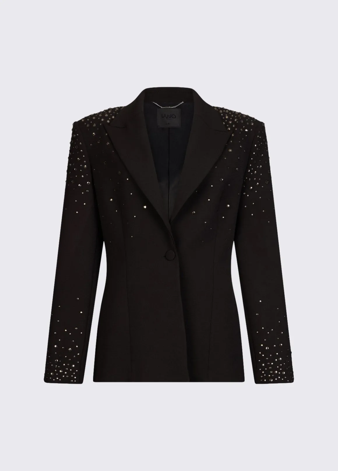 Blazer slim fit con ricami gioiello