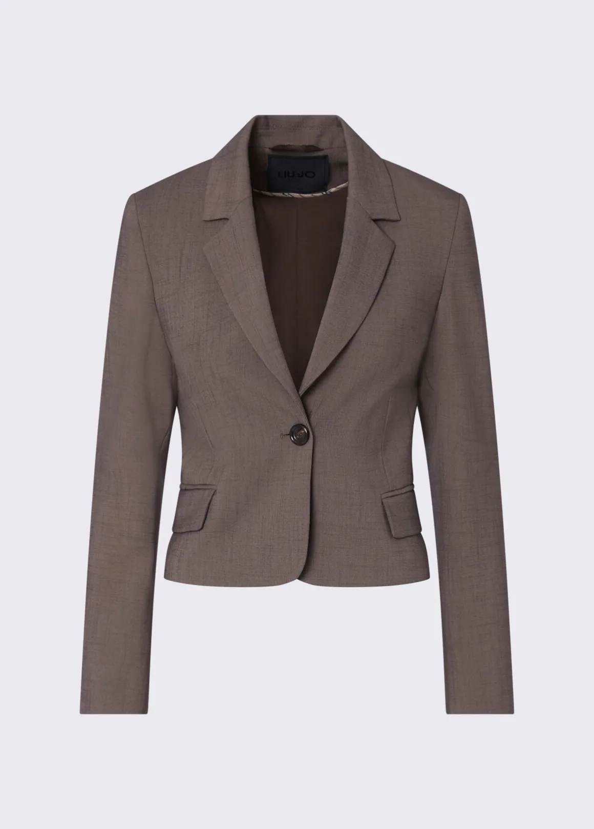 Blazer slim fit in tessuto mélange