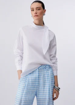 Blusa con maxi fiocco