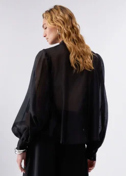Blusa con ricami gioiello