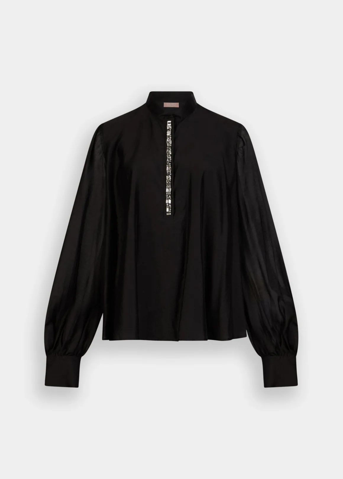 Blusa con ricami gioiello
