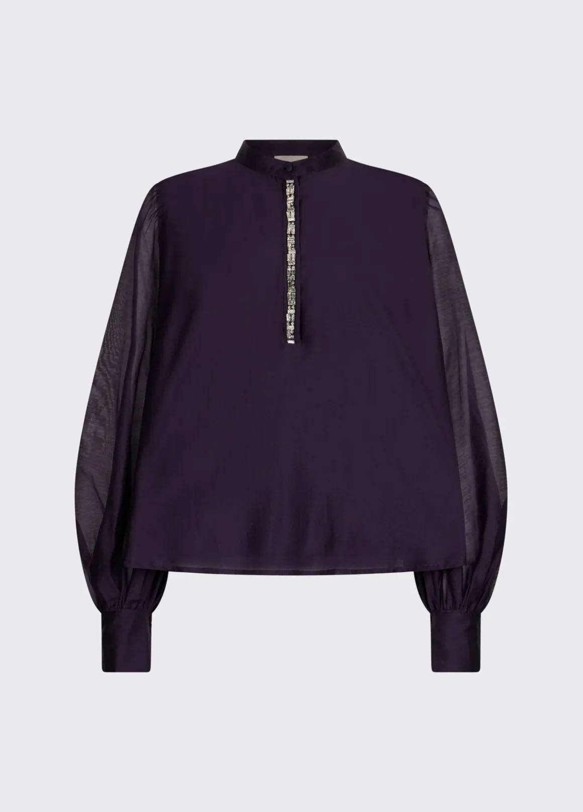 Blusa con ricami gioiello