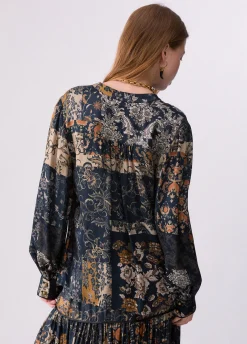 Blusa con stampa all-over