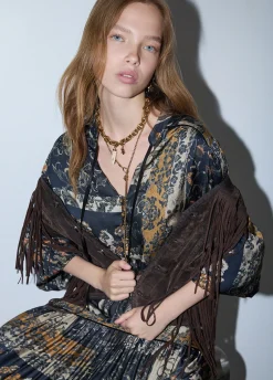 Blusa con stampa all-over