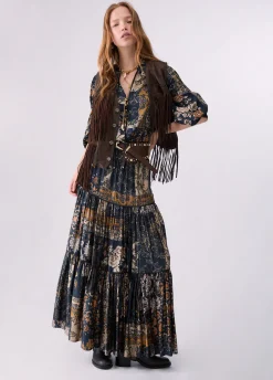 Blusa con stampa all-over