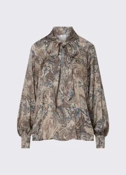Blusa in raso stampato