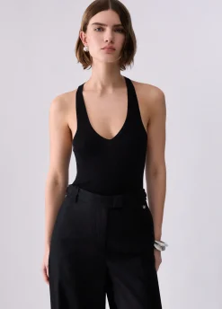 Body con inserto in pizzo