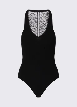 Body con inserto in pizzo