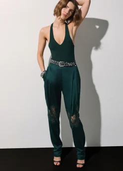 Body con inserto in pizzo