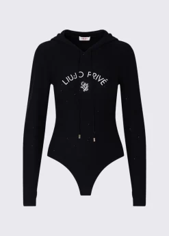 Body in maglia con cappuccio