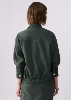 Bomber in suede
