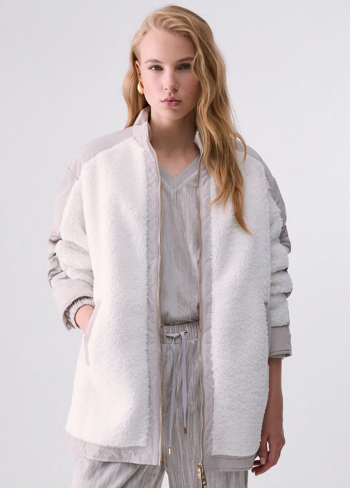 Bomber oversize in teddy