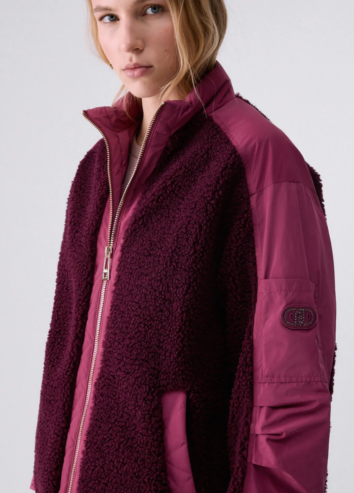 Bomber oversize in teddy