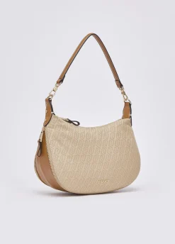 Borsa a spalla media jacquard