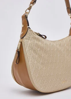 Borsa a spalla media jacquard