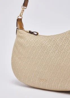 Borsa a spalla media jacquard