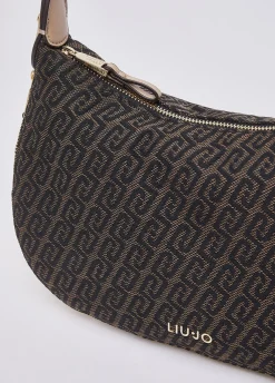 Borsa a spalla media jacquard