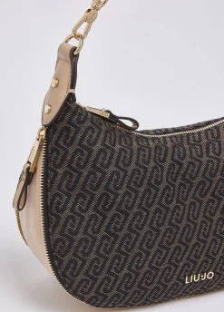 Borsa a spalla media jacquard