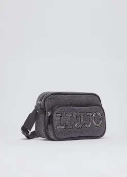 Borsa a tracolla media con logo