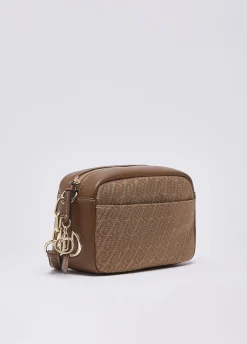 Borsa a tracolla media jacquard