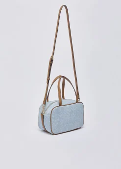 Borsa bowling media in denim
