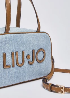 Borsa bowling media in denim