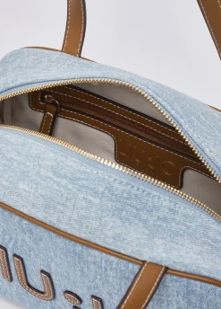 Borsa bowling media in denim