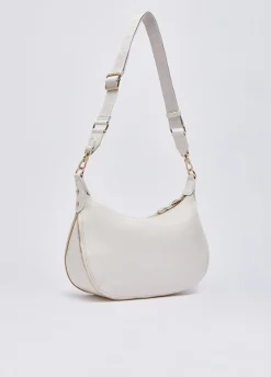 Borsa hobo media con logo monogram